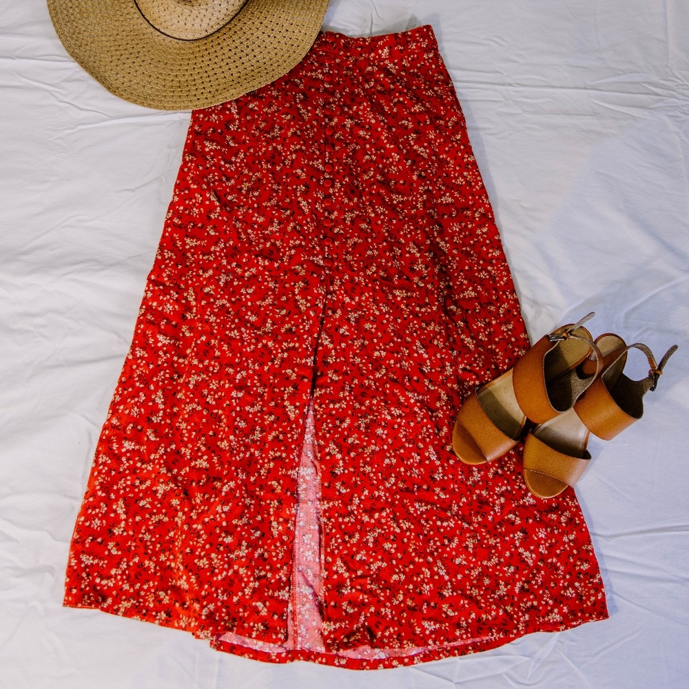 Vintage 90's Split Button Skirt
